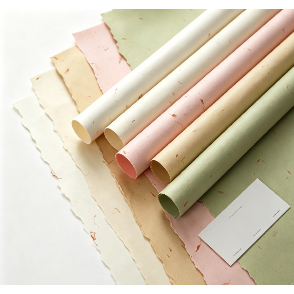 Good Floral & Wedding Decor Supply - กระดาษห่อดอกไม้ลายดอกฝ้าย 120 กรัม สำหรับงาน DIY ช่อดอกไม้