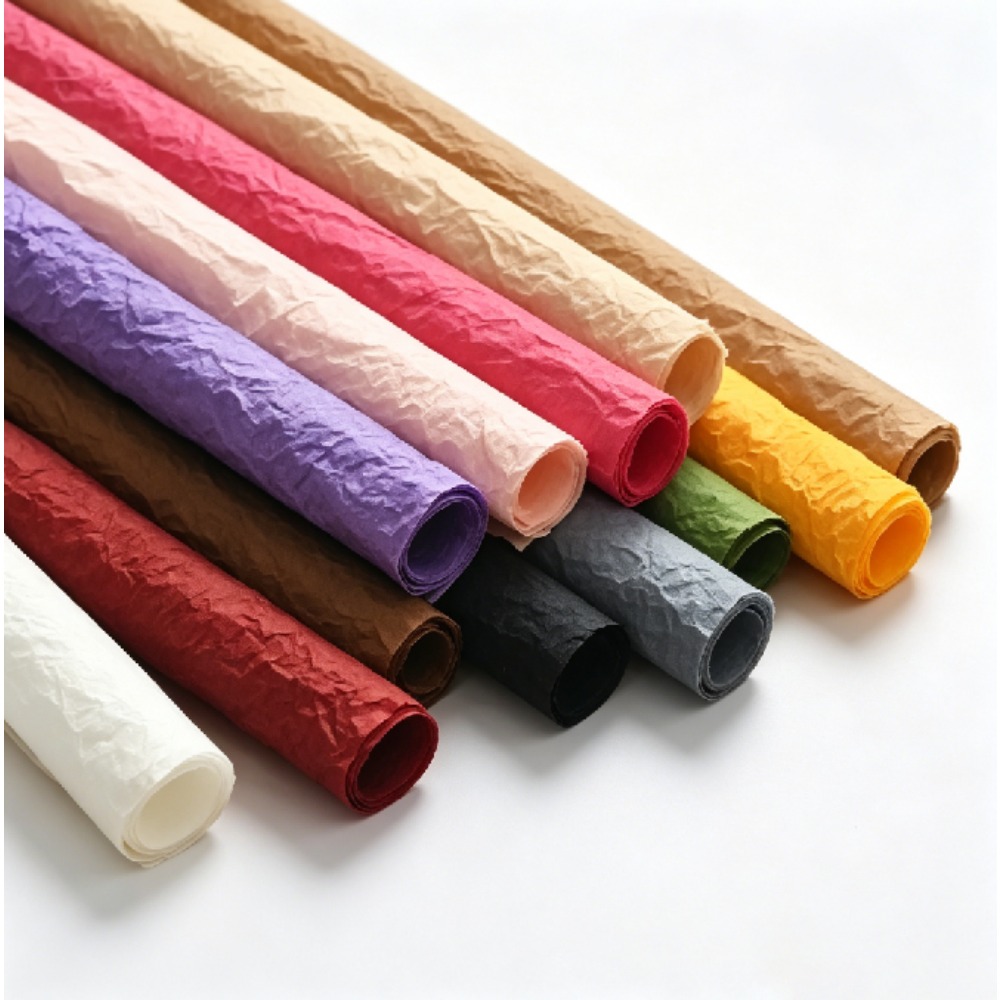 Good Floral & Wedding Decor Supply - กระดาษห่อลายดอกไม้แบบหนา Xuenai Crinkle สำหรับงาน DIY ช่อดอกไม้