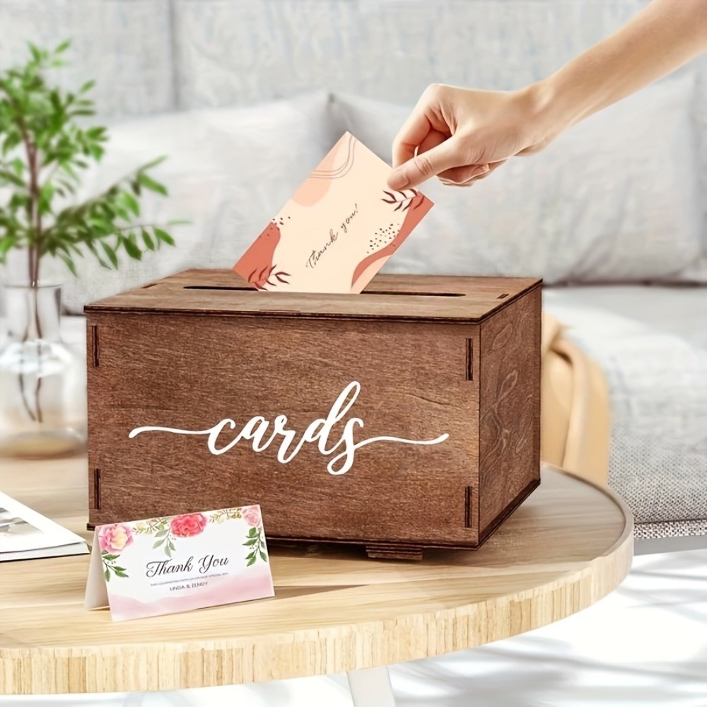 กล่องใส่การ์ดแต่งงานไม้แบบใหม่ - Wedding Card Box บทวิจารณ์และราคา