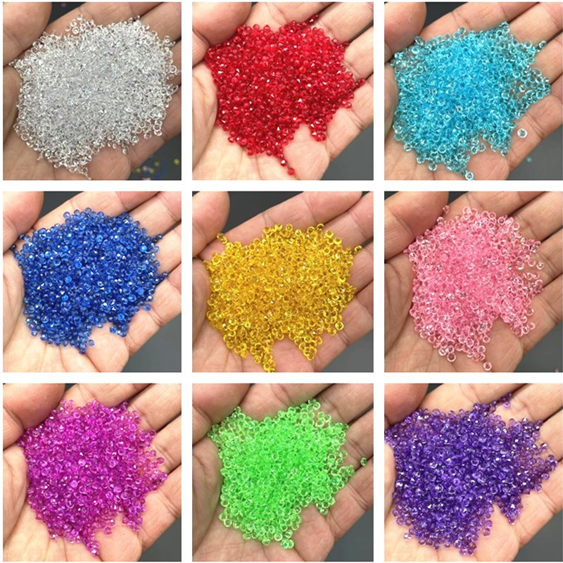 คริสตัลอะคริลิคเลียนแบบเพชรขนา - Wedding Decoration Supply บทวิจารณ์และราคา