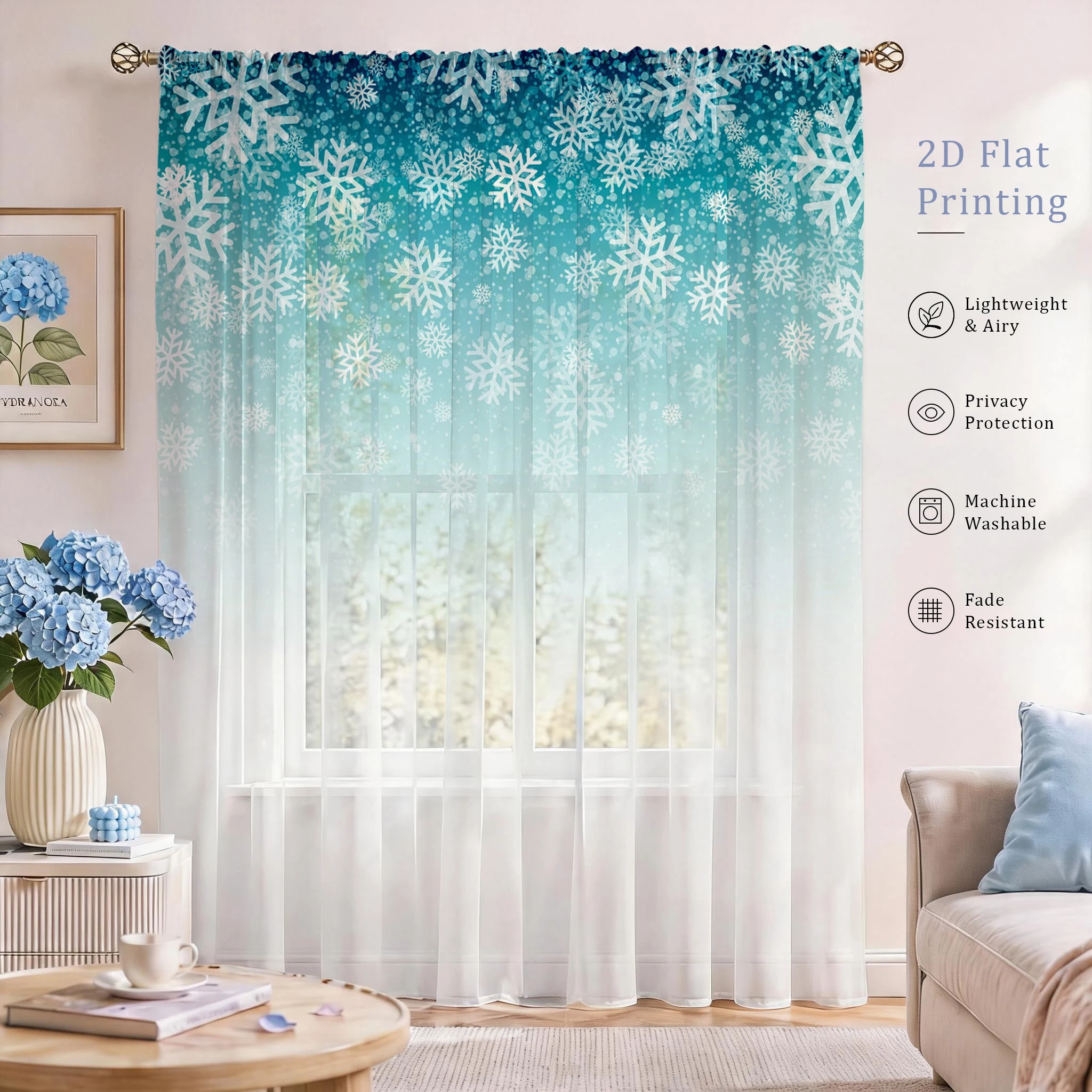 ผ้าม่านโปร่งไล่โทนสีลายดอกไม้  - Good Floral & Wedding Decor Supply บทวิจารณ์และราคา
