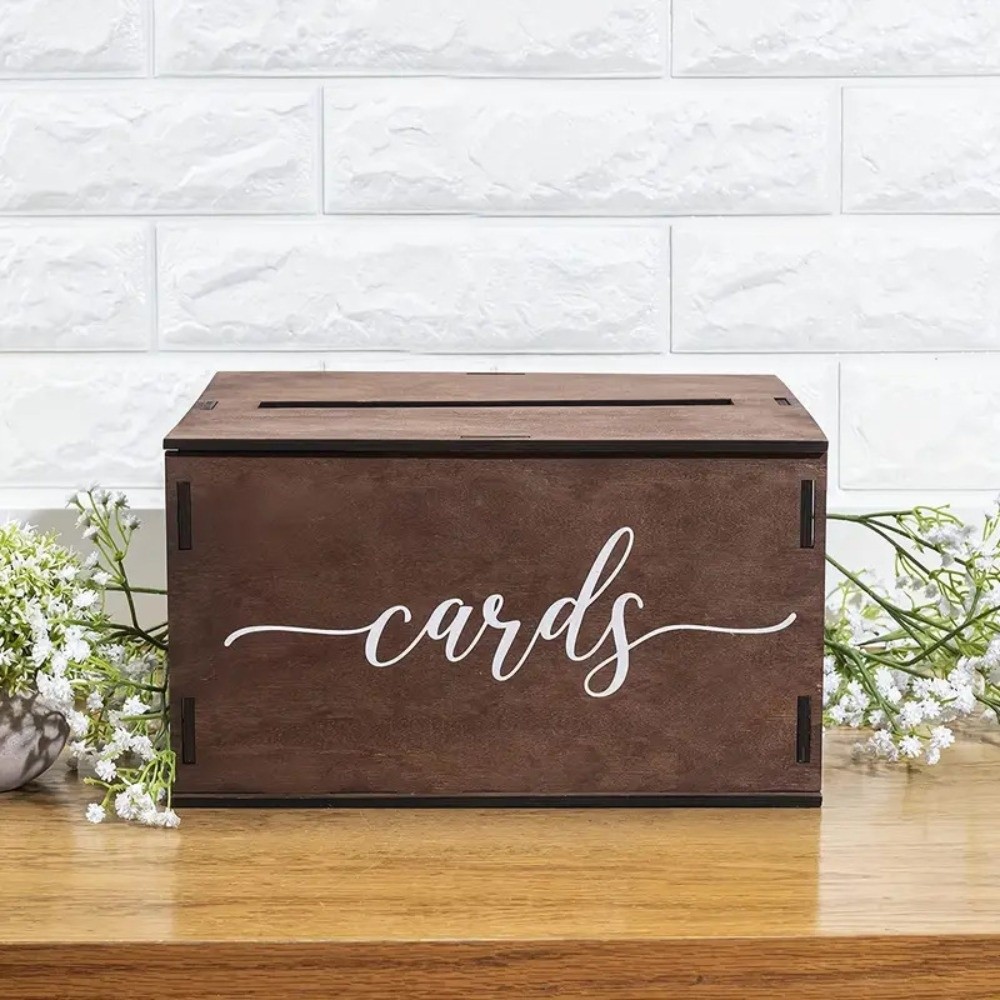 กล่องใส่การ์ดแต่งงานไม้แบบใหม่ - Wedding Card Box บทวิจารณ์และราคา