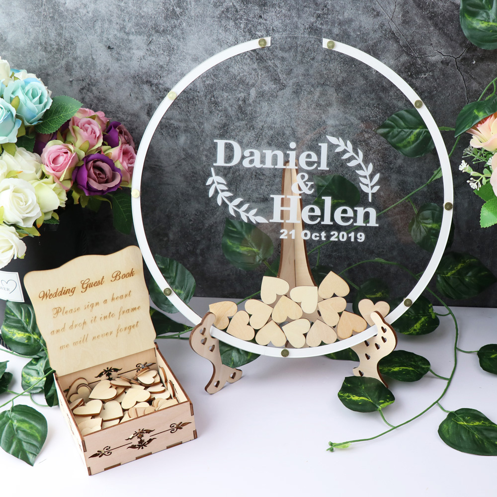 อะคริลิคส่วนบุคคลกลมหนังสือแขก - Personalized Guest Book บทวิจารณ์และราคา