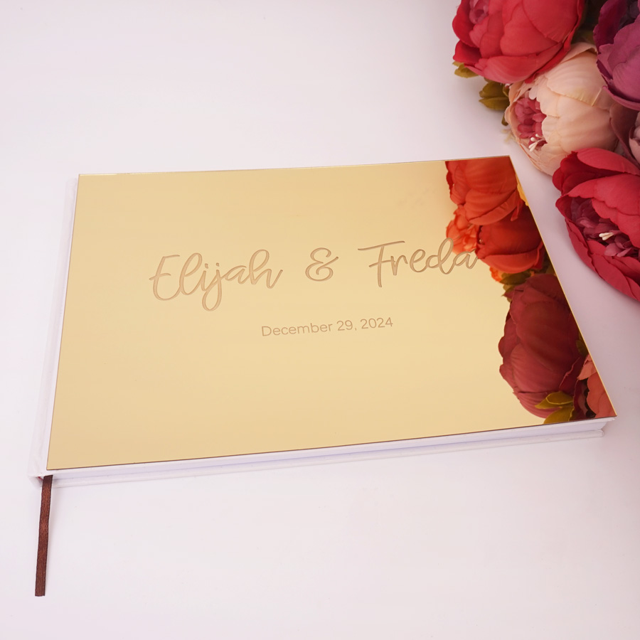 สมุดแขกส่วนบุคคลขนาด25*18ซม. ส - Personalized Guest Book บทวิจารณ์และราคา