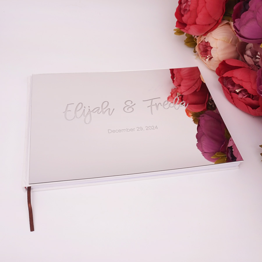 สมุดแขกส่วนบุคคลขนาด25*18ซม. ส - Personalized Guest Book บทวิจารณ์และราคา