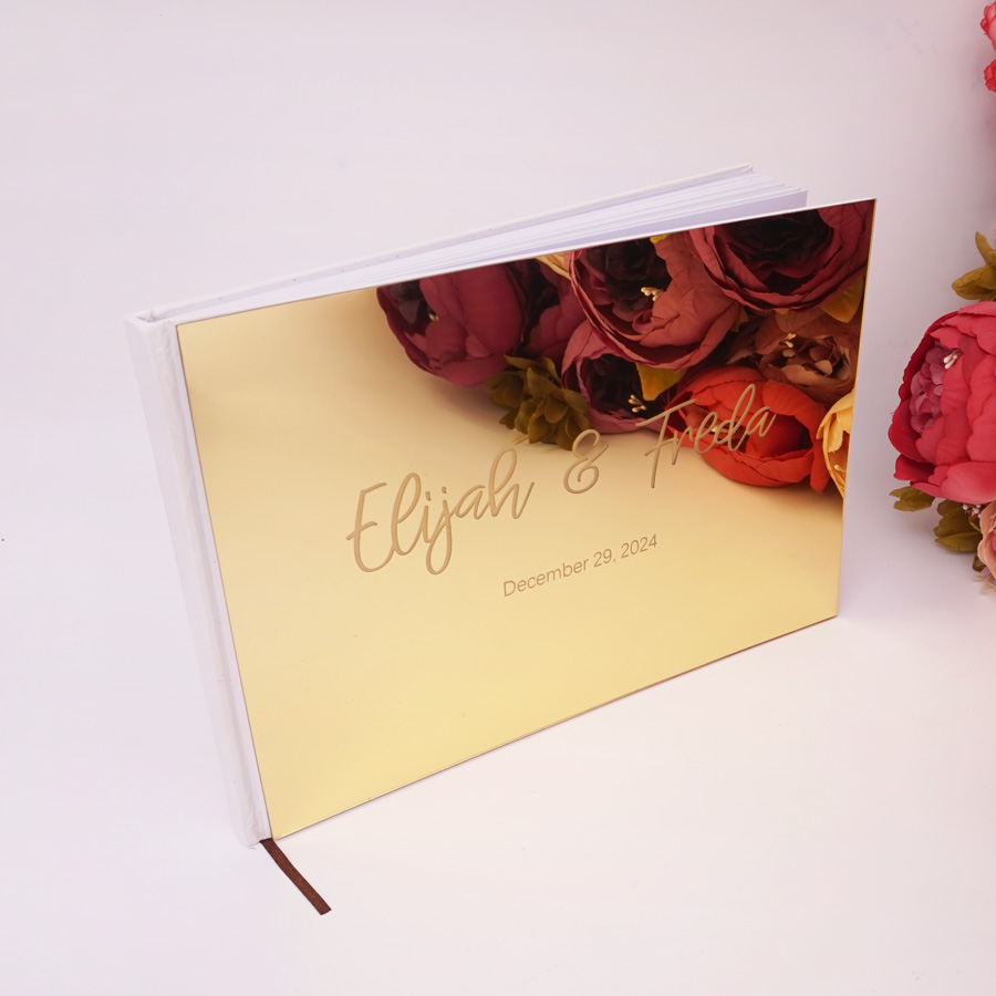 สมุดแขกส่วนบุคคลขนาด25*18ซม. ส - Personalized Guest Book บทวิจารณ์และราคา