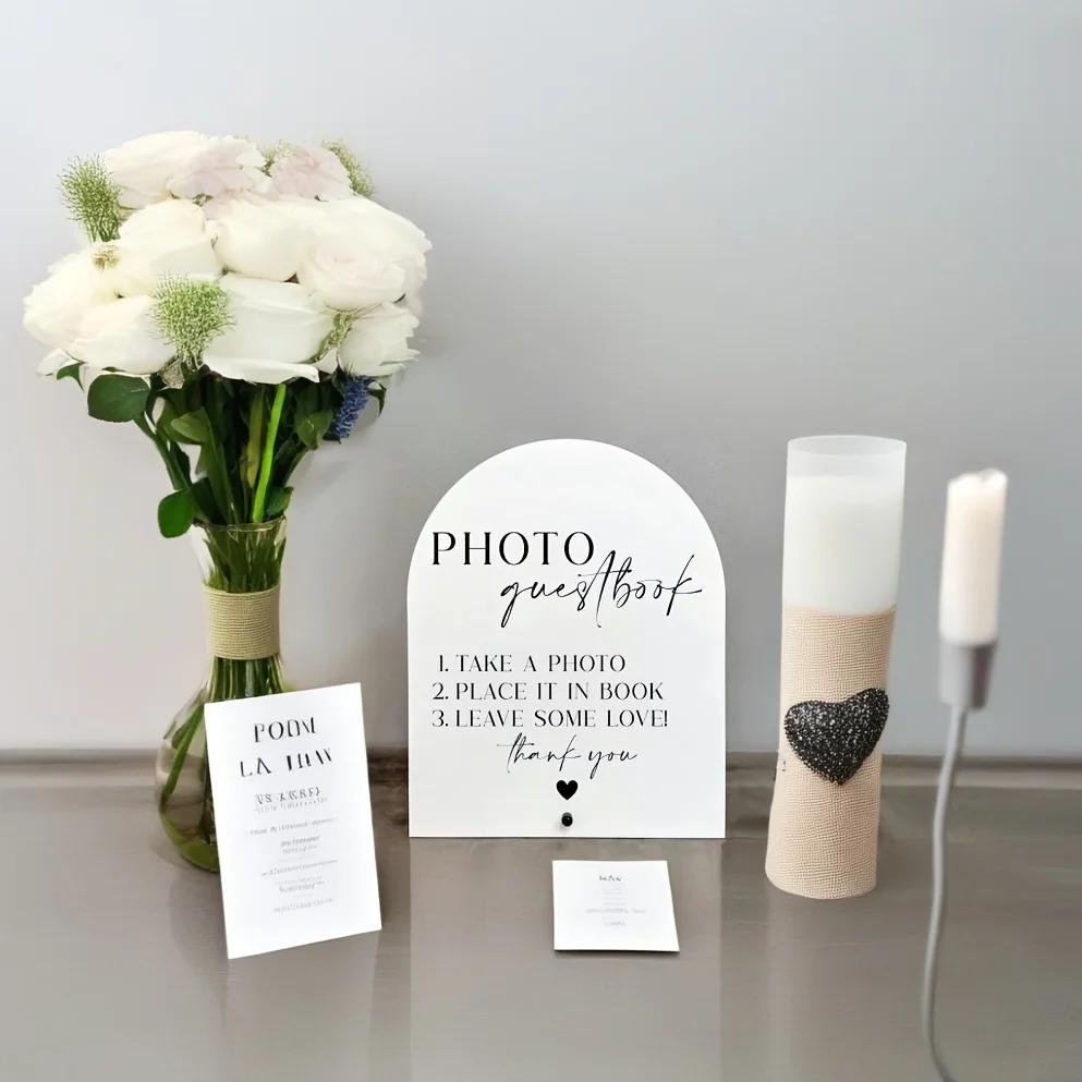 ป้ายหนังสือแขกภาพงานแต่งงานอะค - Personalized Guest Book บทวิจารณ์และราคา