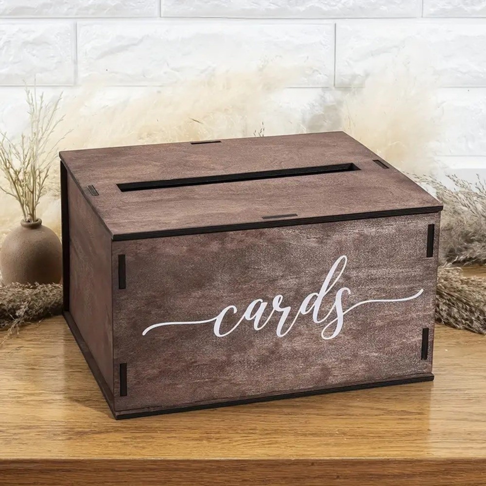 กล่องใส่การ์ดแต่งงานไม้ใหม่พร้ - Wedding Card Box บทวิจารณ์และราคา