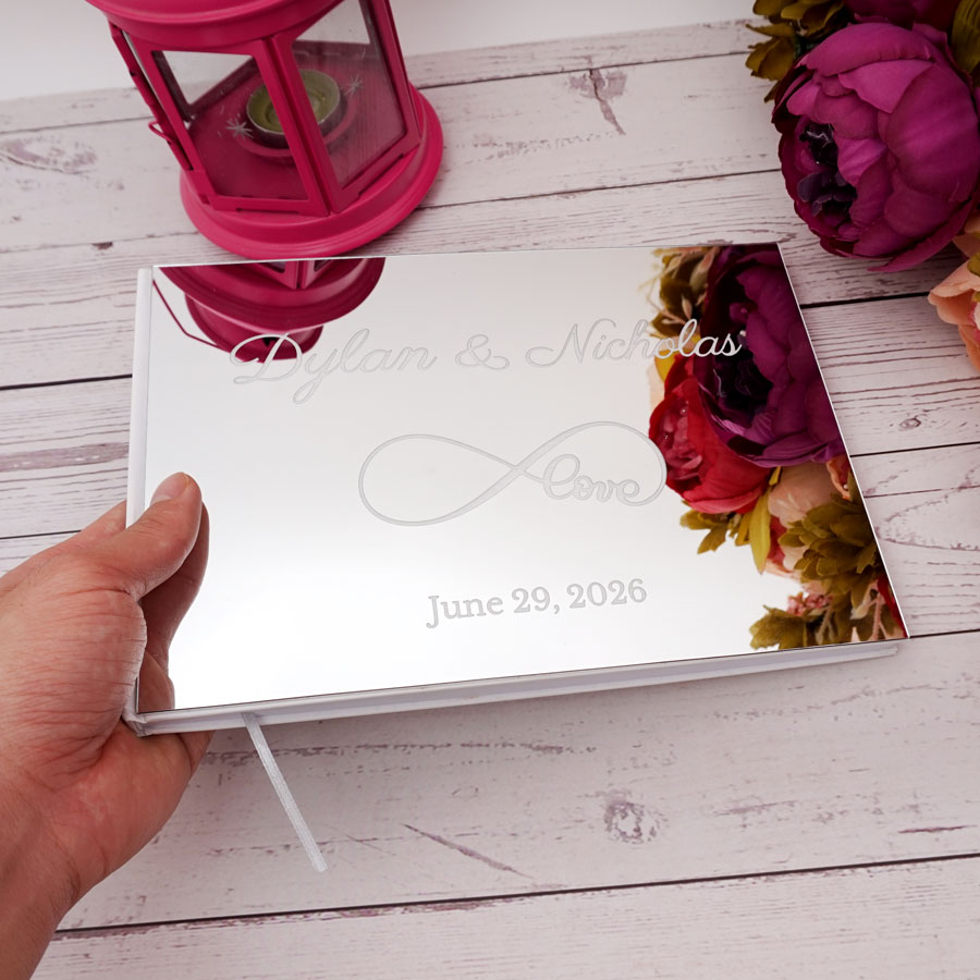 สมุดรายชื่อบุคคลในกระจกอะคริลิ - Personalized Guest Book บทวิจารณ์และราคา