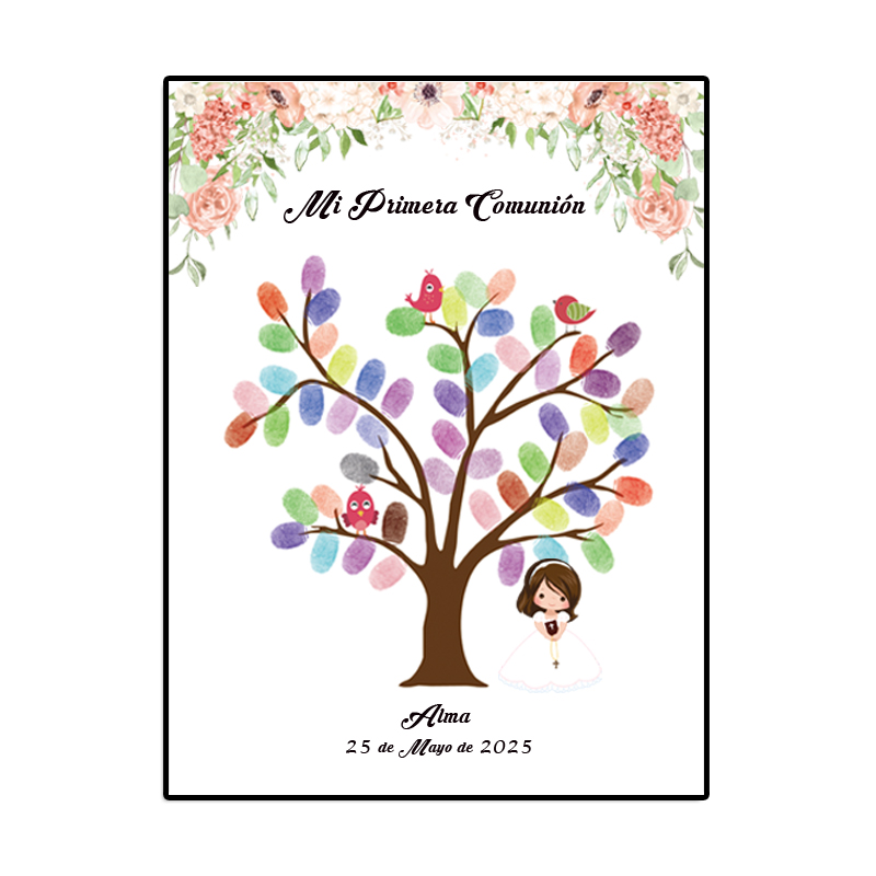 ส่วนบุคคลธีมชื่อวันที่ลายนิ้วม - Personalized Guest Book บทวิจารณ์และราคา