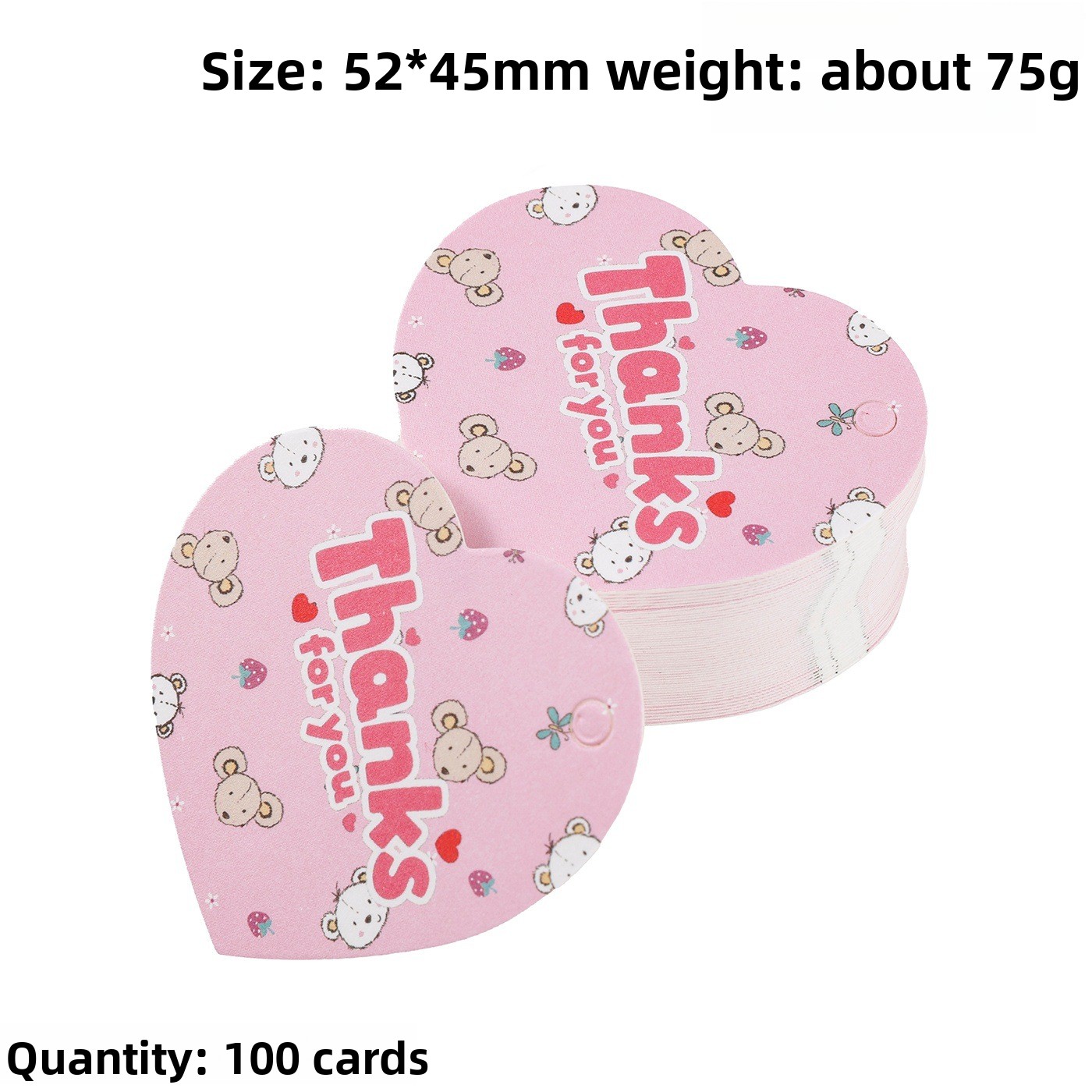 ป้ายขอบคุณ 100 ชิ้น รูปหัวใจ ส - Wedding Decoration Supply บทวิจารณ์และราคา