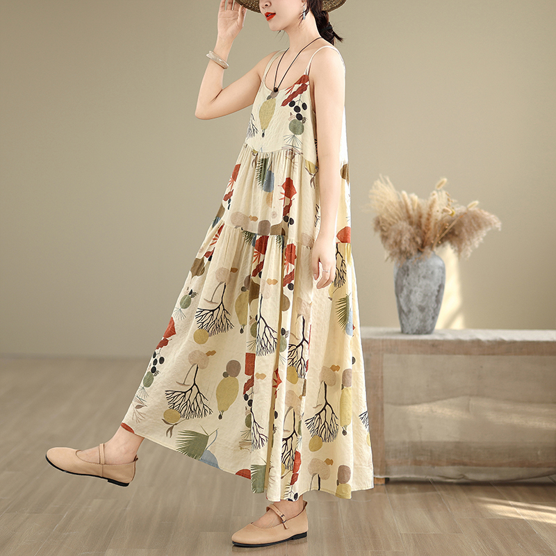 เดรสยาวผ้าฝ้ายลินินลายดอกไม้ ท - Good Floral & Wedding Decor Supply บทวิจารณ์และราคา