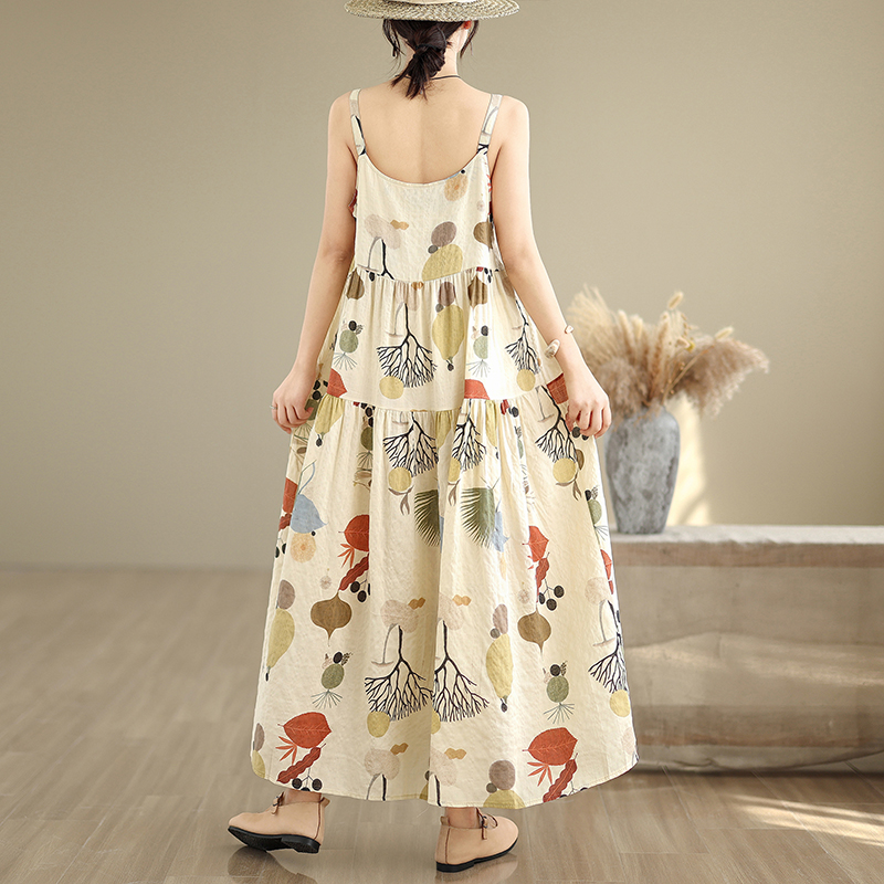 เดรสยาวผ้าฝ้ายลินินลายดอกไม้ ท - Good Floral & Wedding Decor Supply บทวิจารณ์และราคา