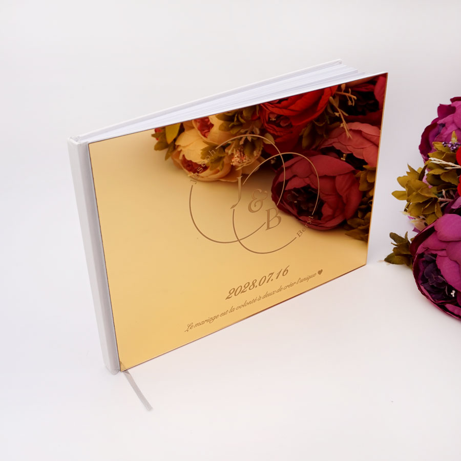 งานแต่งงานส่วนบุคคลกระจกอะคริล - Personalized Guest Book บทวิจารณ์และราคา
