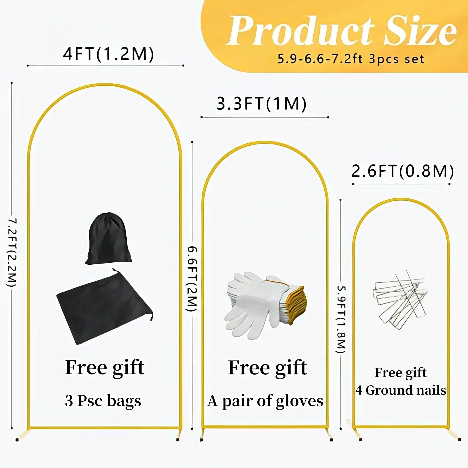 EU โกดังโลหะทองบอลลูนชุดขนาดให - Wedding Support บทวิจารณ์และราคา