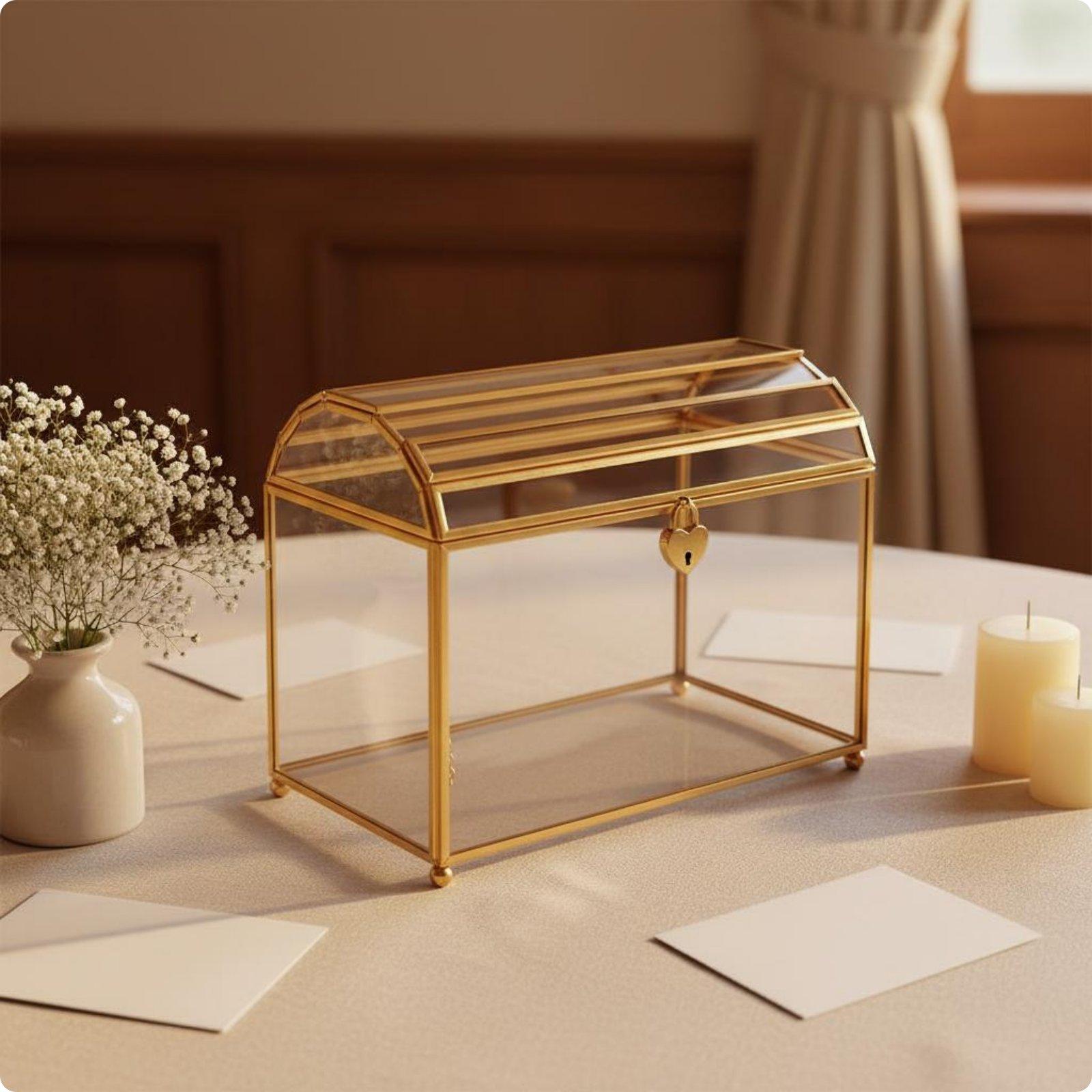 กล่องใส่การ์ดแต่งงานแบบกระจกหร - Wedding Card Box บทวิจารณ์และราคา