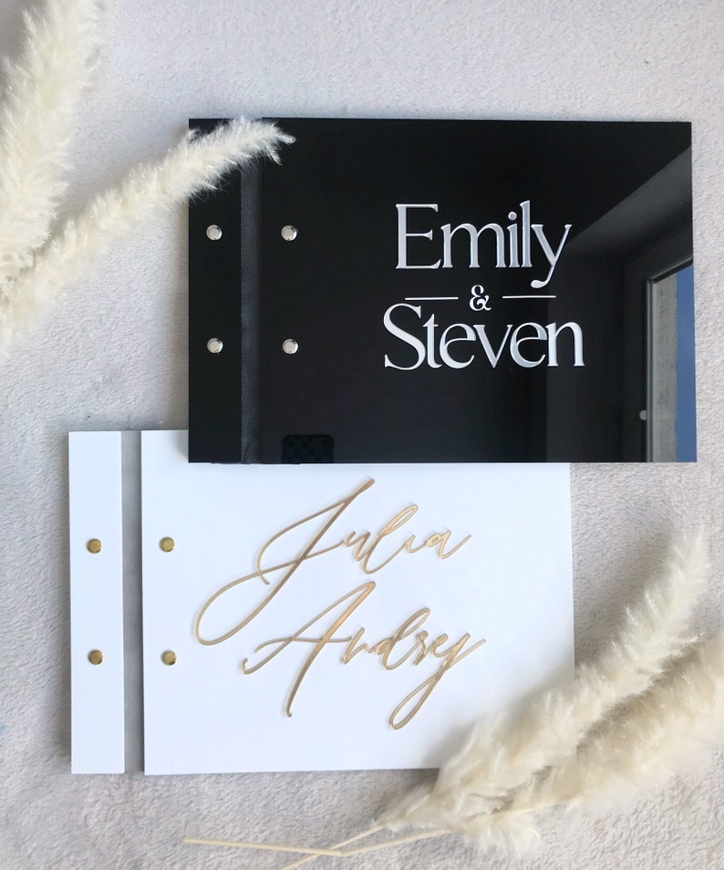 สมุดเยี่ยมชมงานแต่งงานอะคริลิค - Personalized Guest Book บทวิจารณ์และราคา