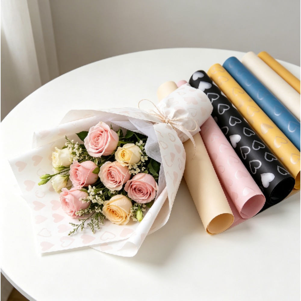 กระดาษห่อลายดอกไม้สีเงิน ฮันซู - Good Floral & Wedding Decor Supply บทวิจารณ์และราคา