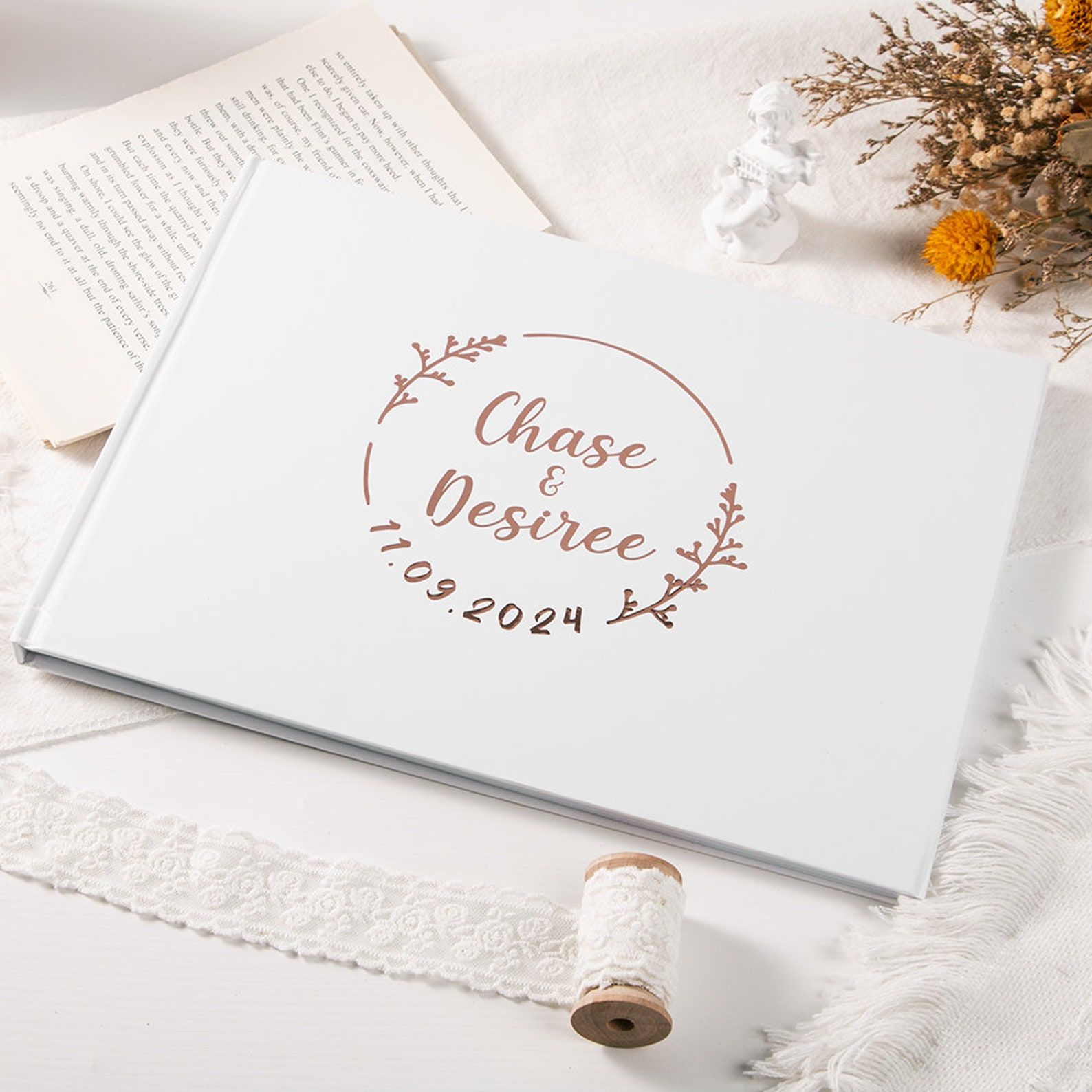 Custom สมุดเยี่ยมงานแต่งงานส่ว - Personalized Guest Book บทวิจารณ์และราคา
