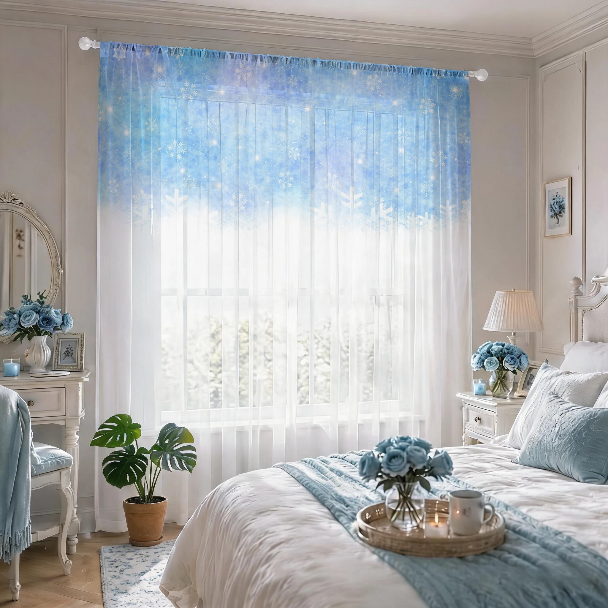 ผ้าม่านโปร่งไล่โทนสีลายดอกไม้  - Good Floral & Wedding Decor Supply บทวิจารณ์และราคา