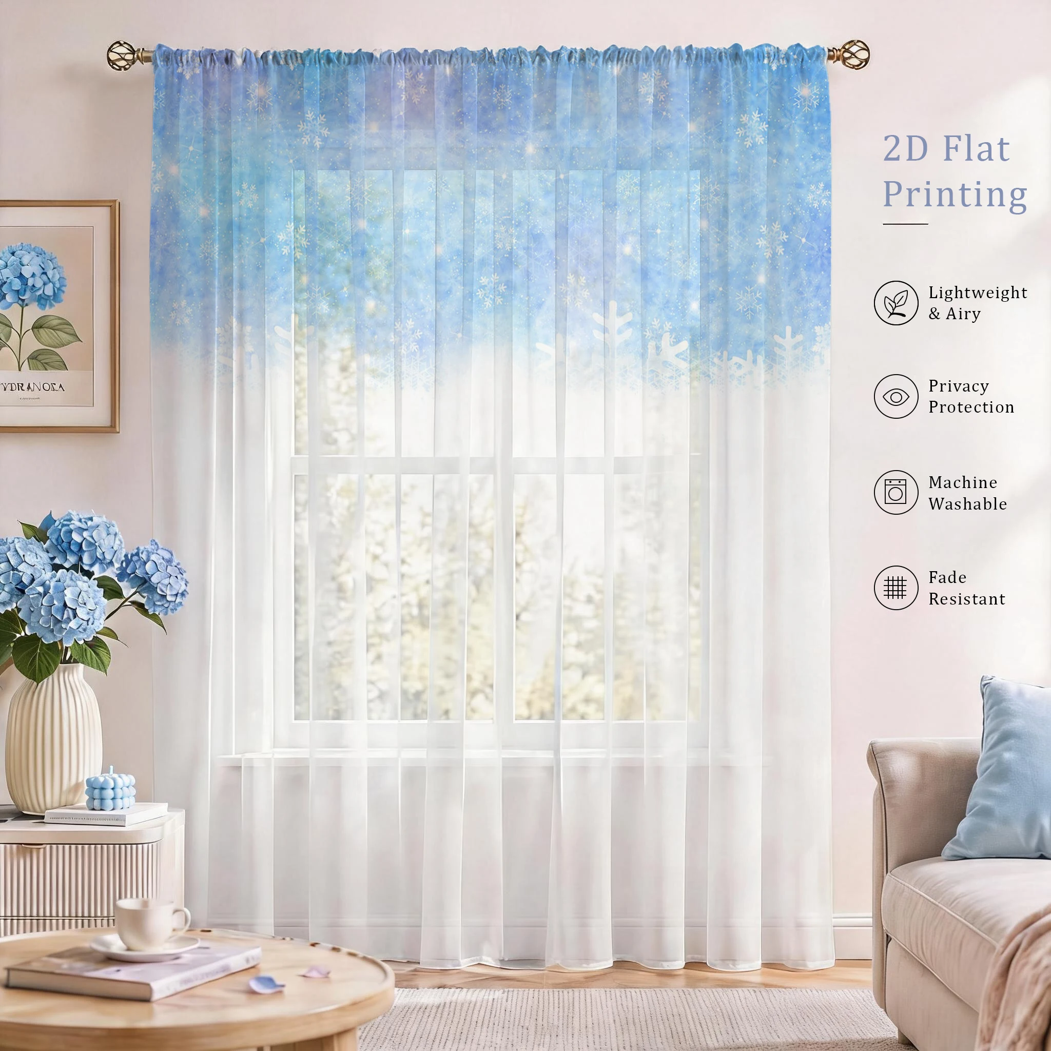ผ้าม่านโปร่งไล่โทนสีลายดอกไม้  - Good Floral & Wedding Decor Supply บทวิจารณ์และราคา